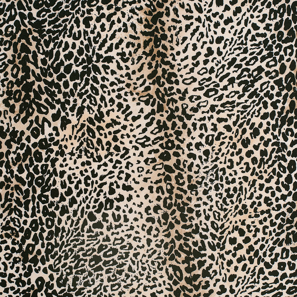 Black/Beige Cheetah Printed Micro-Polyester and Cotton - Joann Fabrics