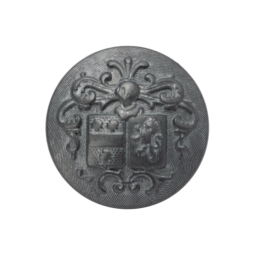 Metal Shank Back Button - 40L/25.5mm - Distressed Pewter Crest - Joann Fabrics