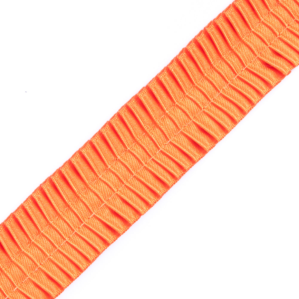 Italian Orange Deep Knife Pleated Trimming - 1