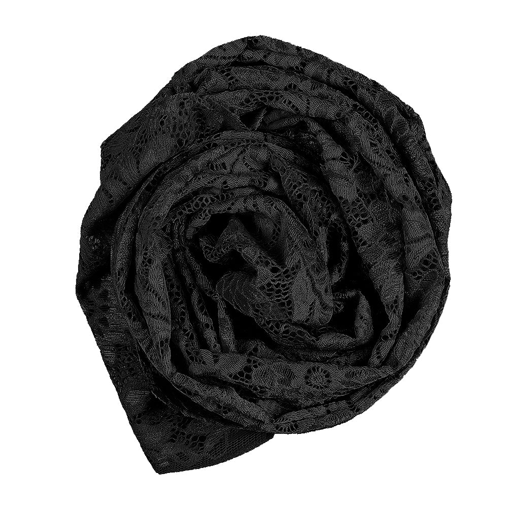 Re-Embroidered Stretch Lace - Black Sunflowers - McKee Collection - Joann Fabrics