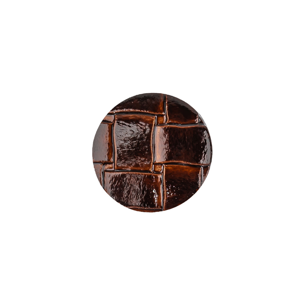 Italian Shiny Bark Basketweave Embossed Faux Leather Button - 24L/15mm - Joann Fabrics