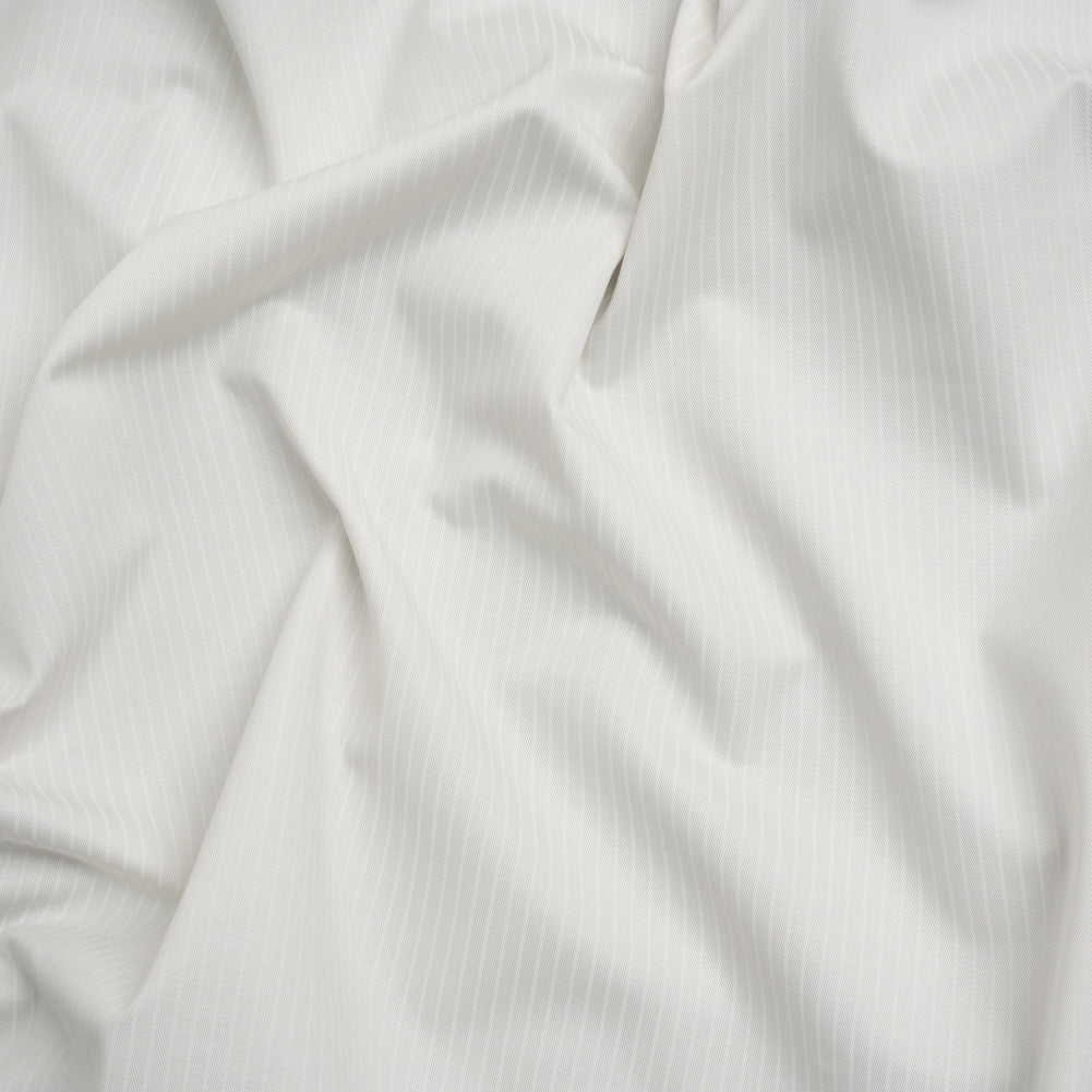 Cotton Twill - White on White Stripes - Deadstock - Joann Fabrics