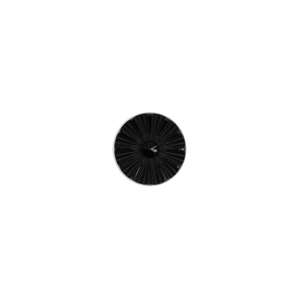Italian Black Floral Nylon Button - 16L/10mm - Joann Fabrics