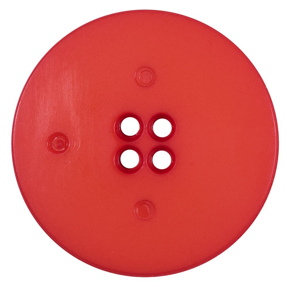 Plastic 4-Hole Button Made in Italy - 64L/40.5mm - Red Woven Texture Stripes Embossed - Joann Fabrics