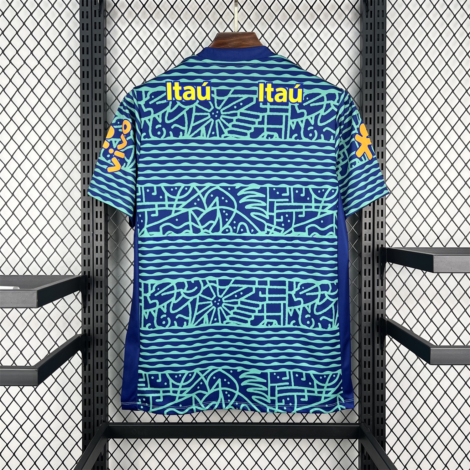 Retro Brazil 2024 Blue Pre-Match Training Jersey - Fans Version - UnitedFutballJersey