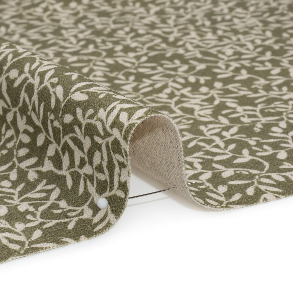Brushed Cotton and Linen Canvas - Oregano Little Vines - British Imported - Joann Fabrics