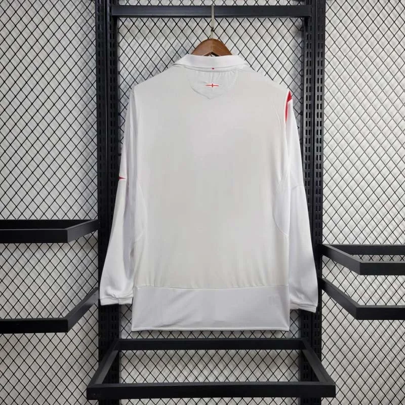2006 Retro England Home Jersey Long Sleeve