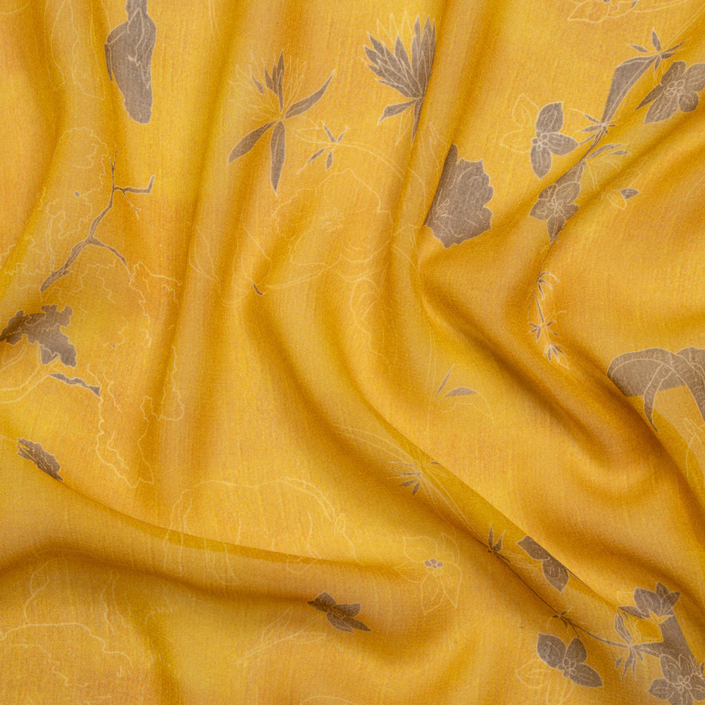 Mood Exclusive Goldenrod Quietly Cascades Viscose Chiffon - Joann Fabrics
