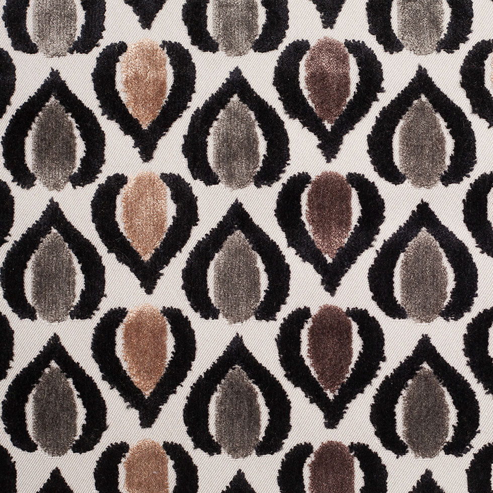 Gray/Brown Geometric Cut Polyester-Viscose Velvet - Joann Fabrics