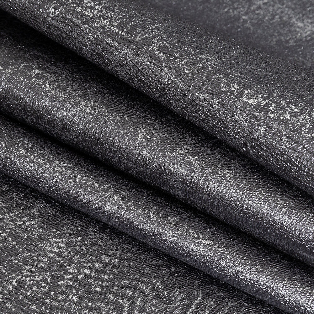 Metallic Dark Lavender and Gunmetal Crackle Luxury Brocade - Joann Fabrics