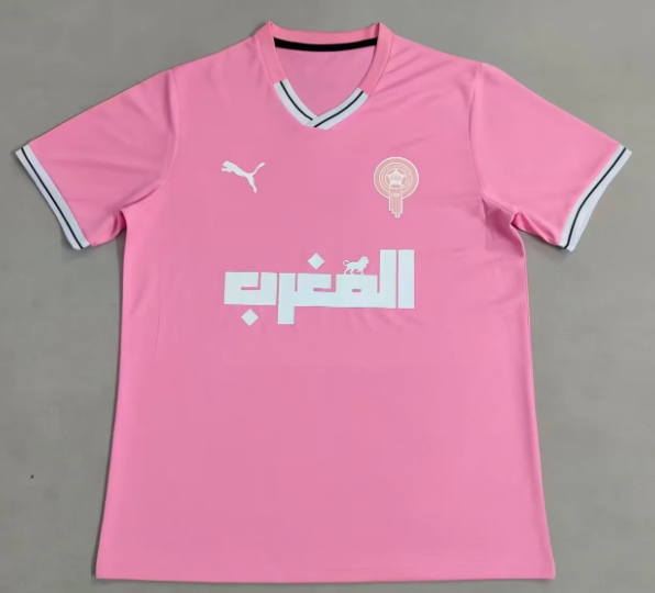 2025/2026 Morocco National Training Suit  Pink Football Jersey 1:1 Thai Quality