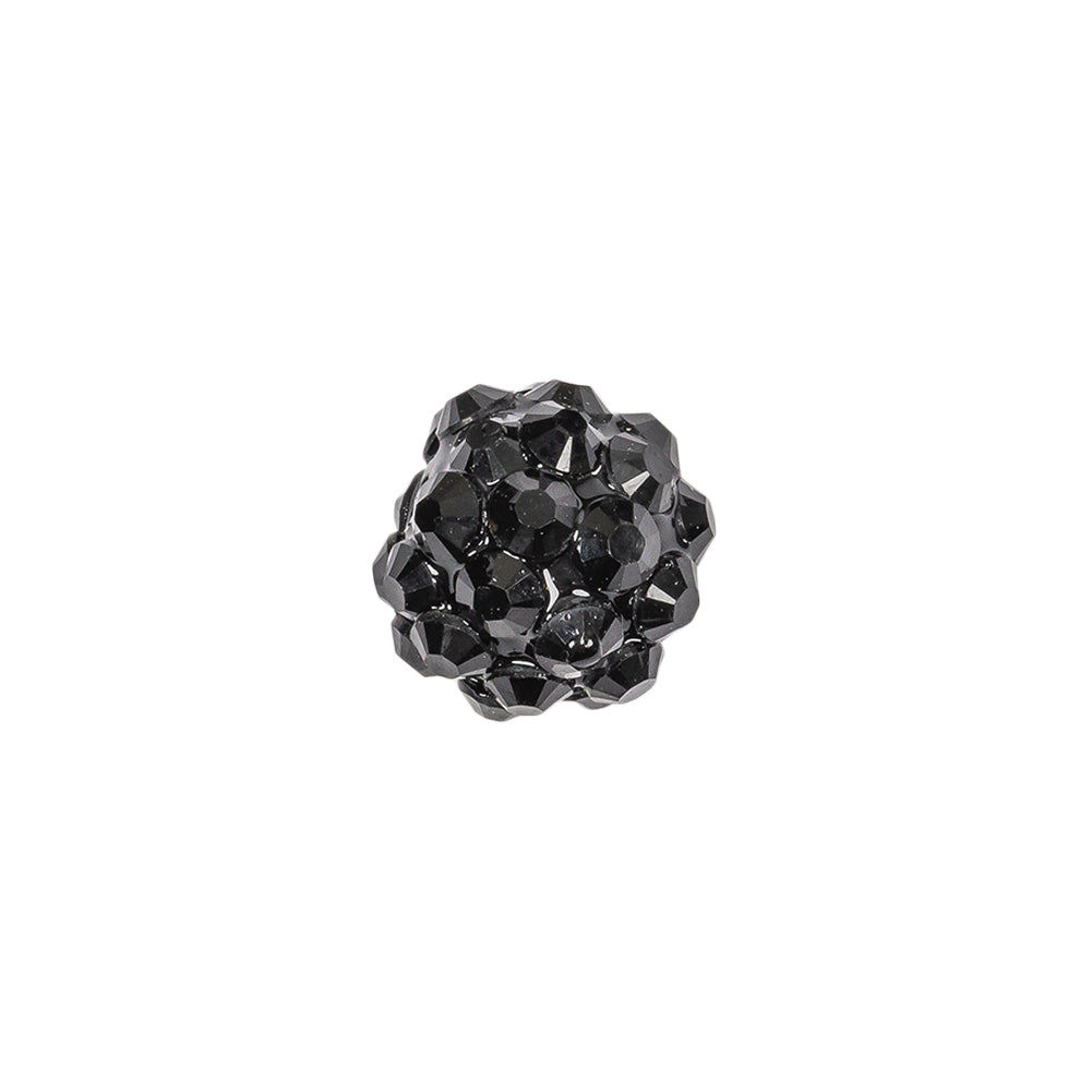 Black Rhinestone and Resin Faceted 12mm Beads - 10pc - Joann Fabrics