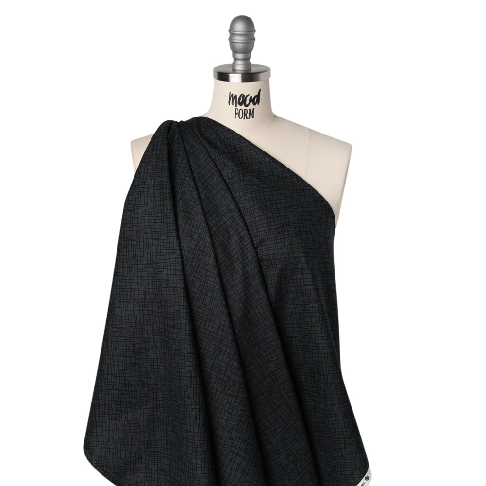 Printed Quilting Cotton by Patrick Lose for Northcott - Black on Black Open Weave - Basically Black & White Collection - Joann Fabrics
