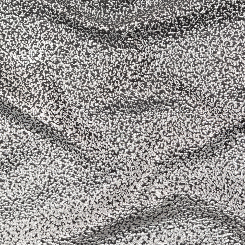 Metallic Silver and Black Abstract Brocade - Joann Fabrics