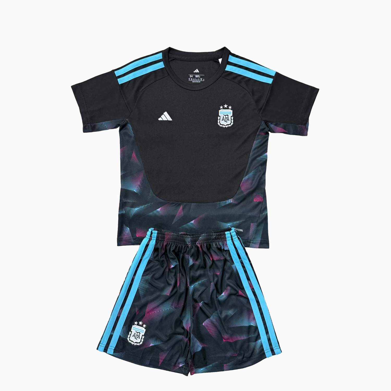 Argentina 2026 Goalkeeper Black Without Chest Patch Men's Adult Jersey Set - Fans Version - UnitedFutballJersey