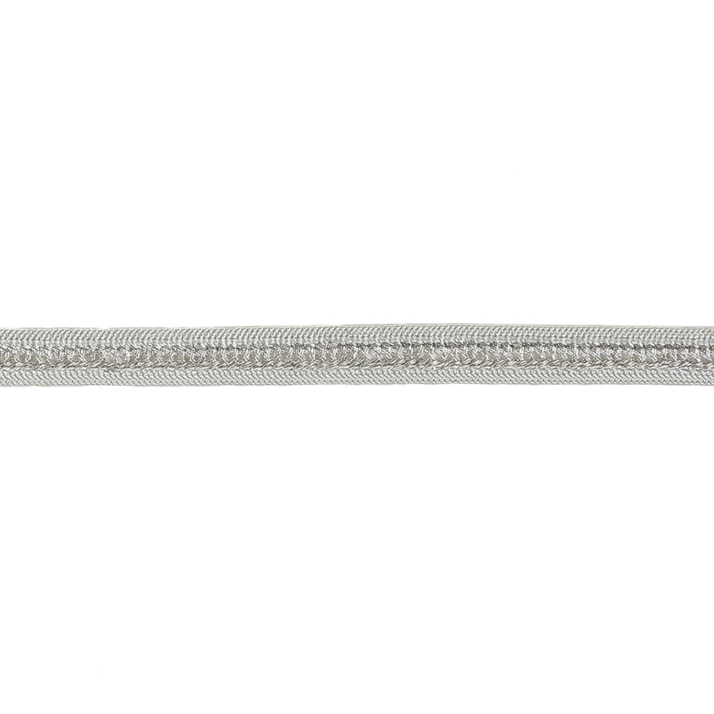 Gray and Silver Criss Cross Braided Trim - 0.3125