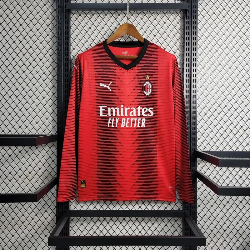 2023/2024 AC Milan Home Jersey Long Sleeve