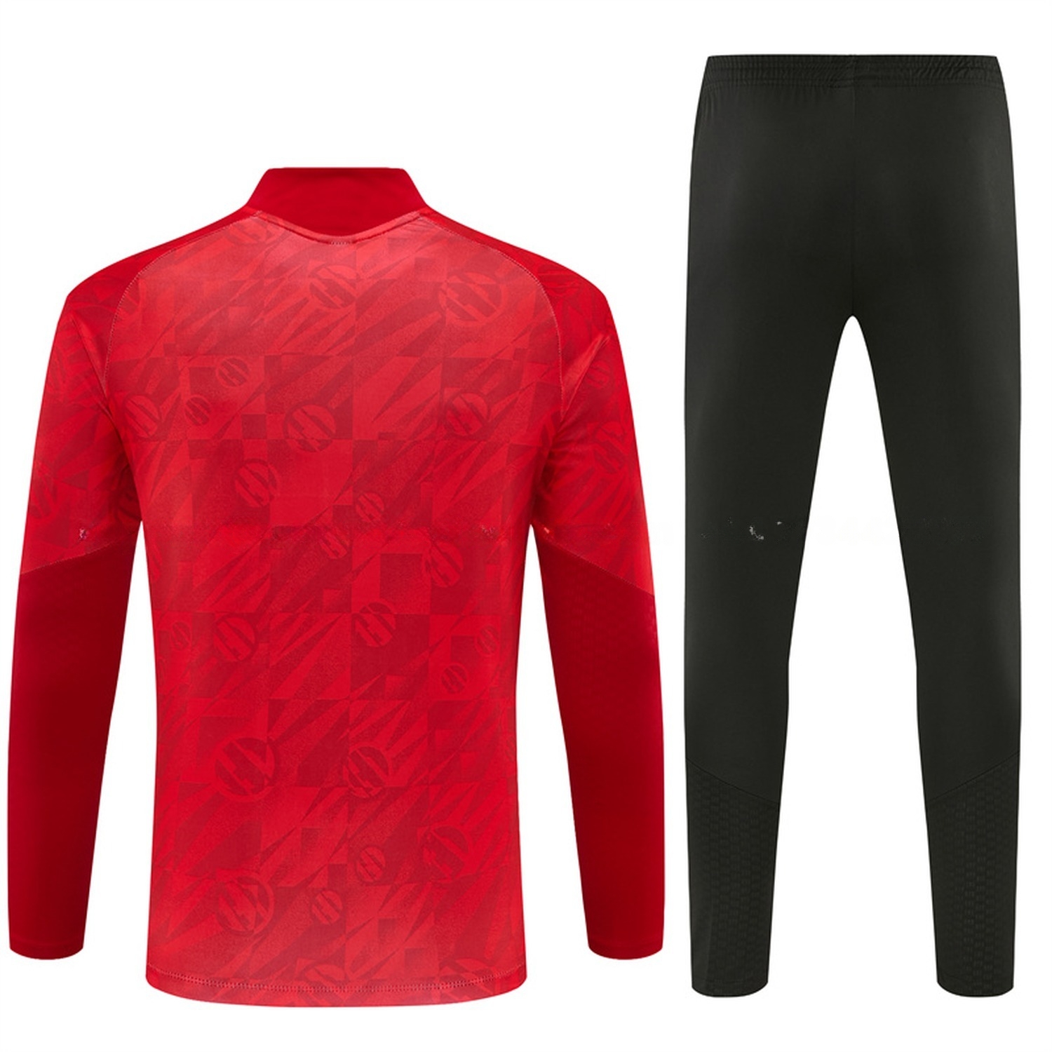 Liver.pool 26-27 Graphic Print Kids Long Sleeve Training Set - Red Top & Black Pants - UnitedFutballJersey