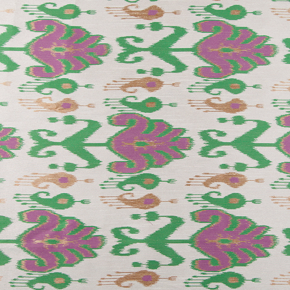 Green and Purple Double-Wide Ikat Print Poly Woven - Joann Fabrics