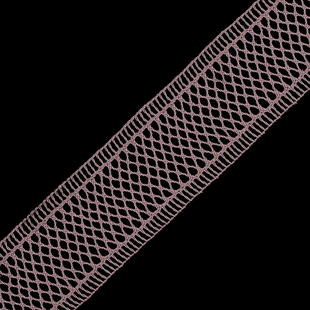 Dusty Rose European Cotton Crochet Trim - 1