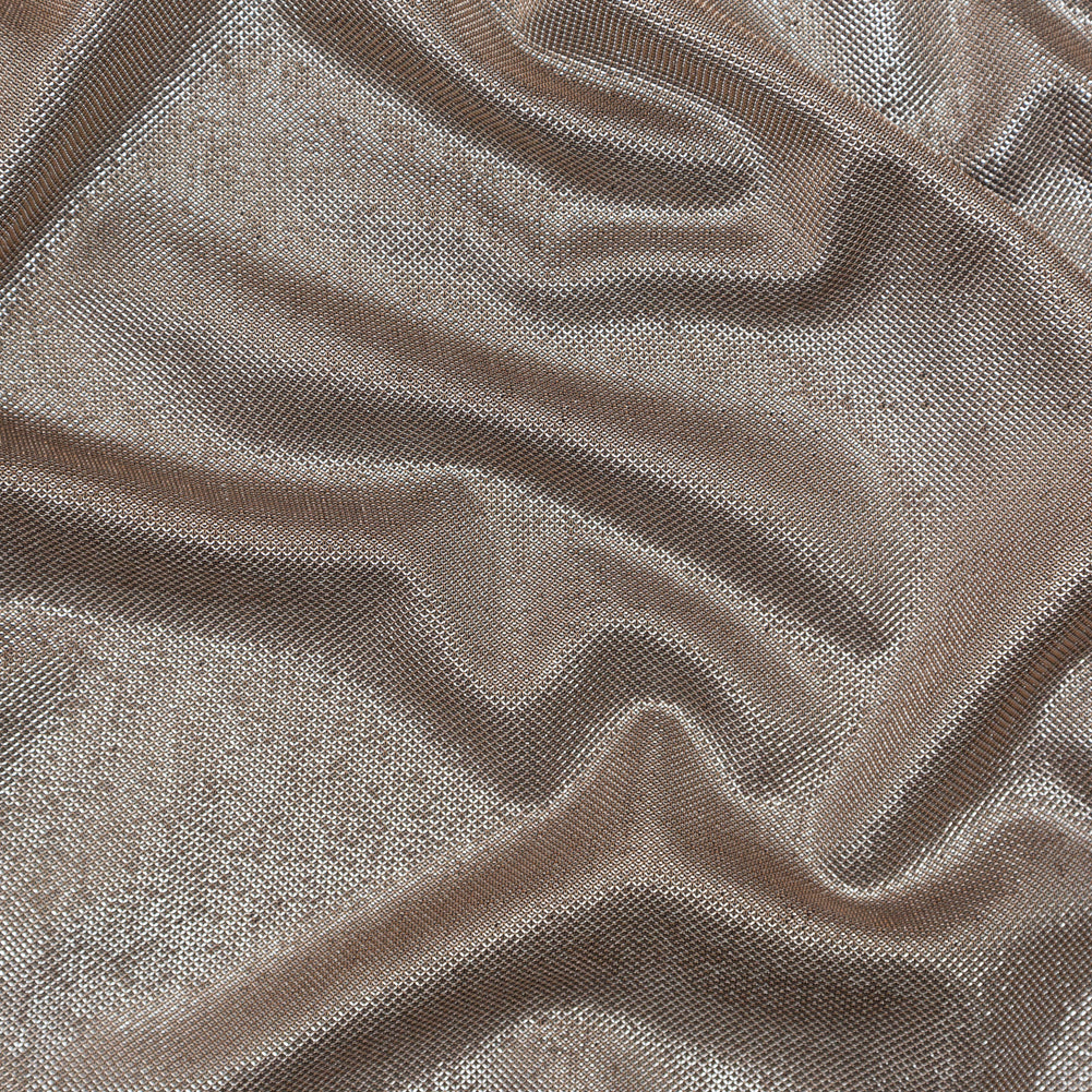 Italian Metallic Silver and Black Knit Pique - Joann Fabrics