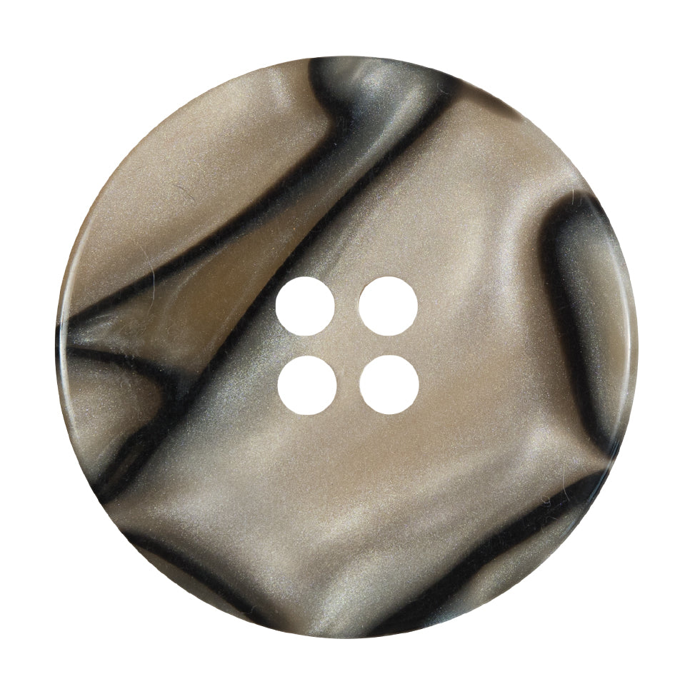 Beige and Black Plastic 4-Hole Button - 60L/38mm - Joann Fabrics