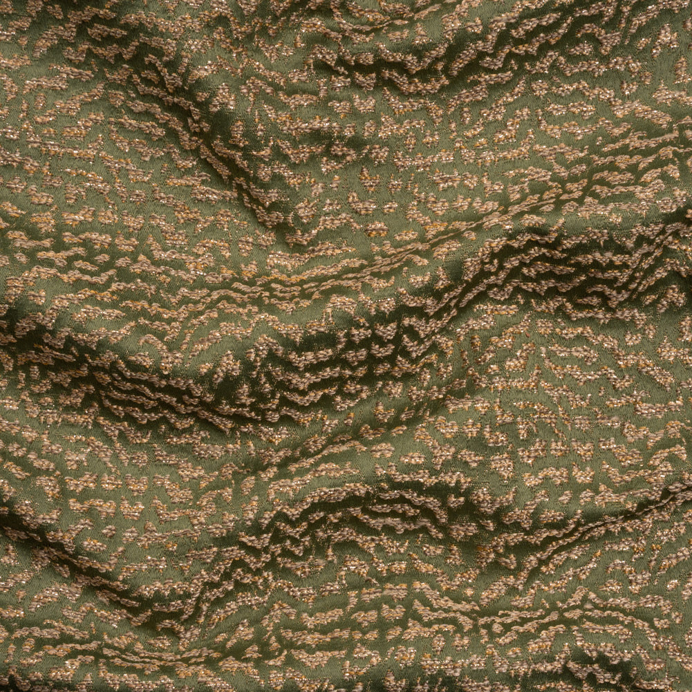 Metallic Drapery Jacquard - Olive Mottled - British Imported - Joann Fabrics