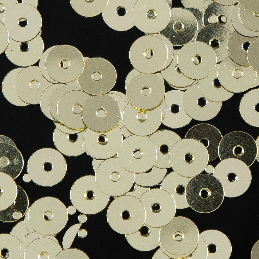 Bag of Old Gold Color Loose Sequins with Silver Back - 5mm - Joann Fabrics