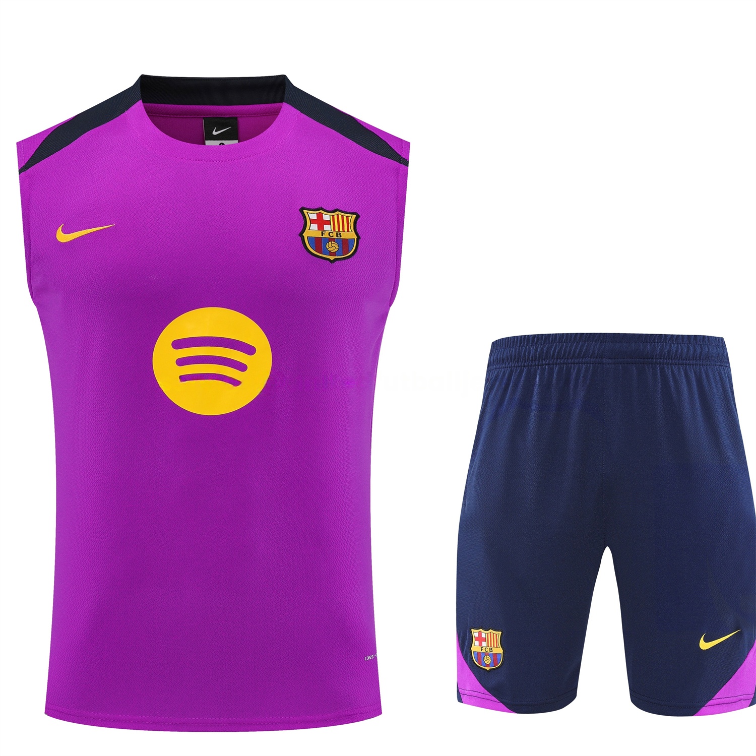 Barcelona 25-26 Vest Training Set - Purple Vest and Dark Blue Shorts - UnitedFutballJersey