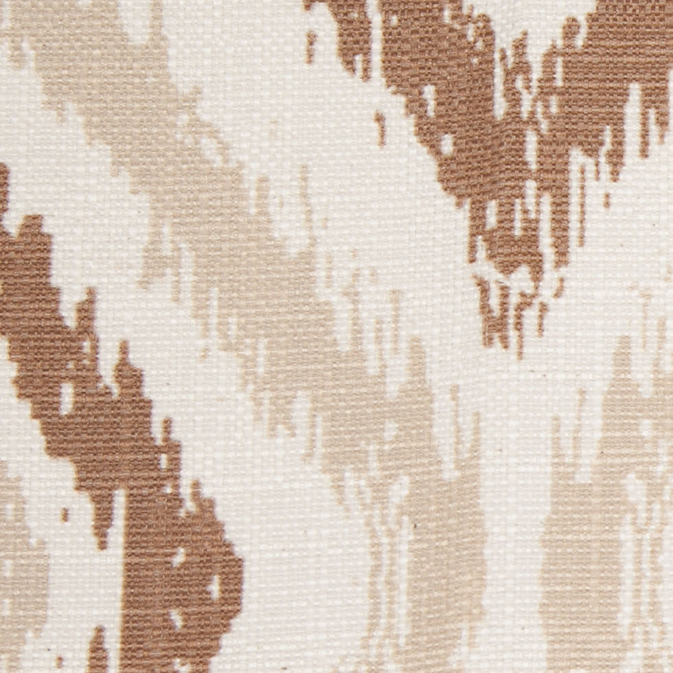 Spanish Brown/Beige Ikat-Like Geometric Poly/Cotton Canvas - Joann Fabrics