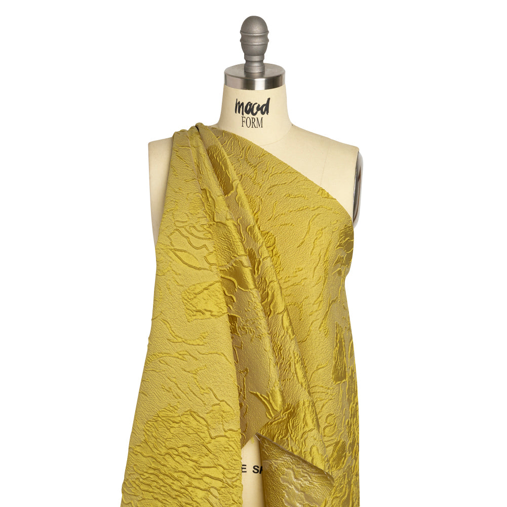 Luminous Citron Crinkled Luxury Brocade - Joann Fabrics