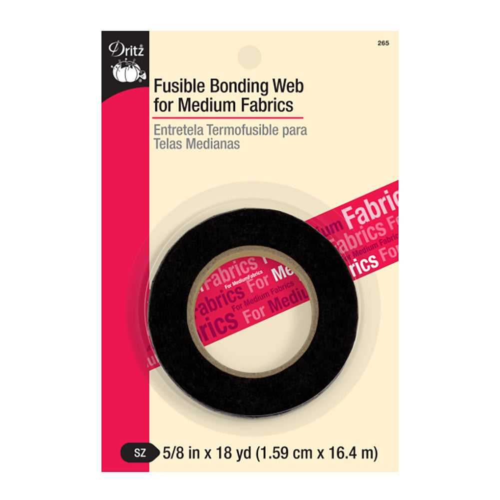 Dritz Fusible Bonding Web for Medium Fabrics - Black - 0.625