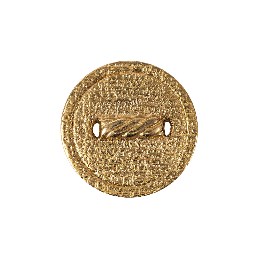 Italian Gold Faux Rope Textured Shank Back Metal Button - 36L/23mm - Joann Fabrics