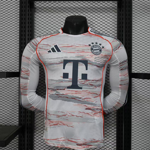 2025-2026 Long Sleeves Bayern Munich Away Player Version Football Shirt 1:1 Thai Quality