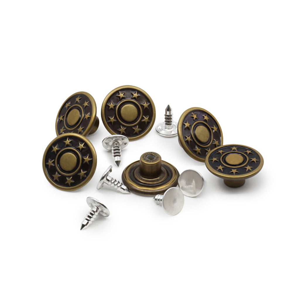 Dritz Jean Buttons - Antique Brass - 11/16