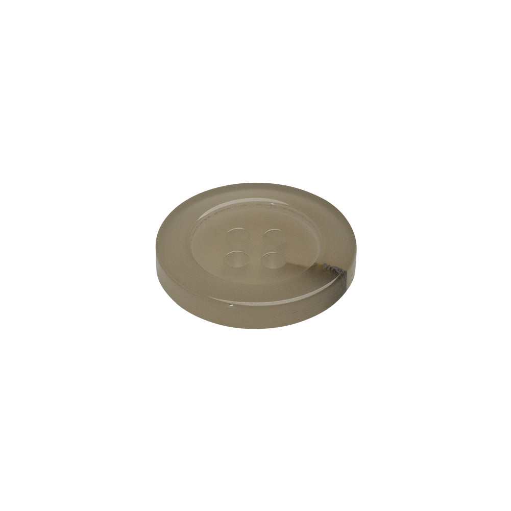 Plastic 4-Hole Button - 24L/15mm - Translucent Ivory with Gray Inclusion - Joann Fabrics