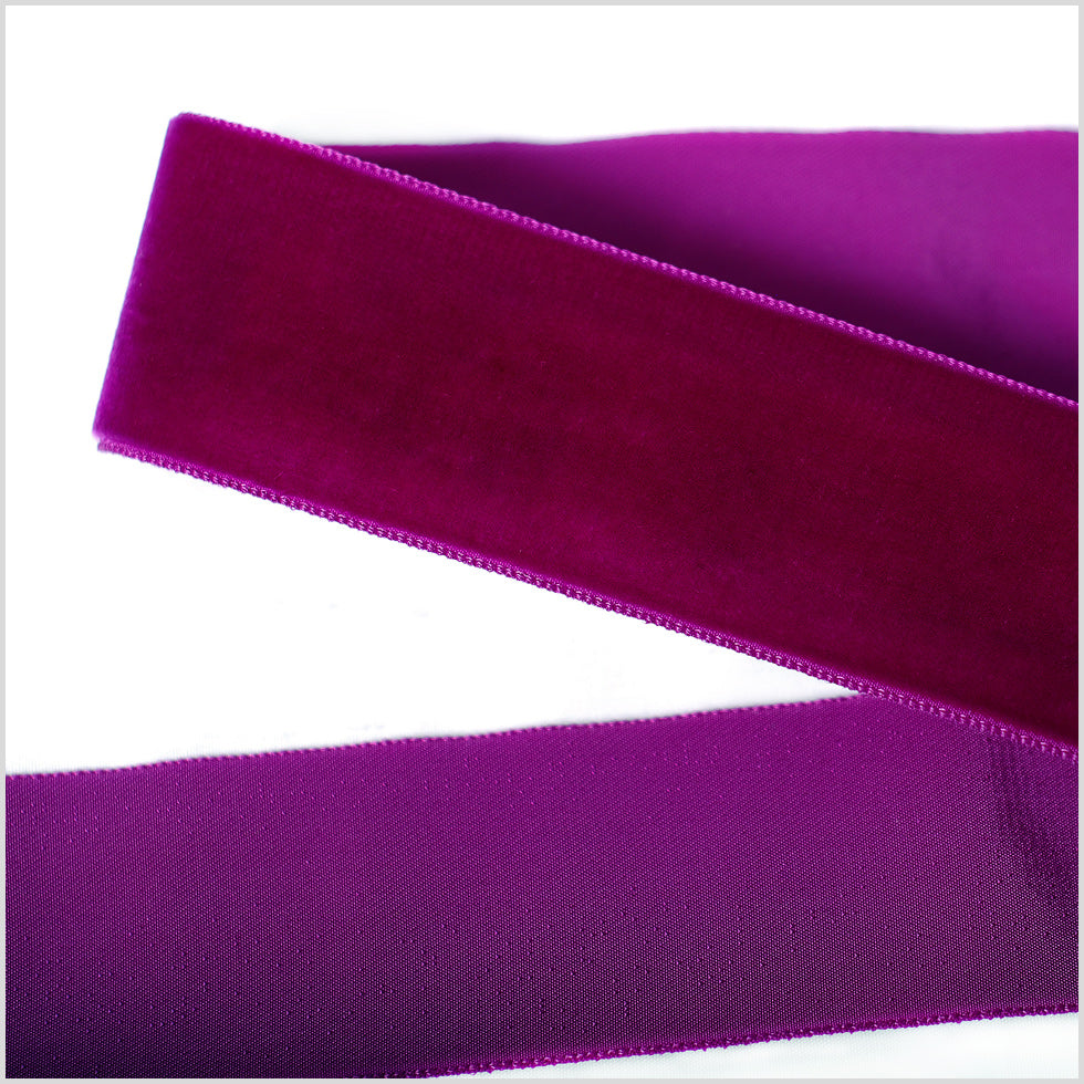 Single Faced Velvet Ribbon Made in Italy - 1.5