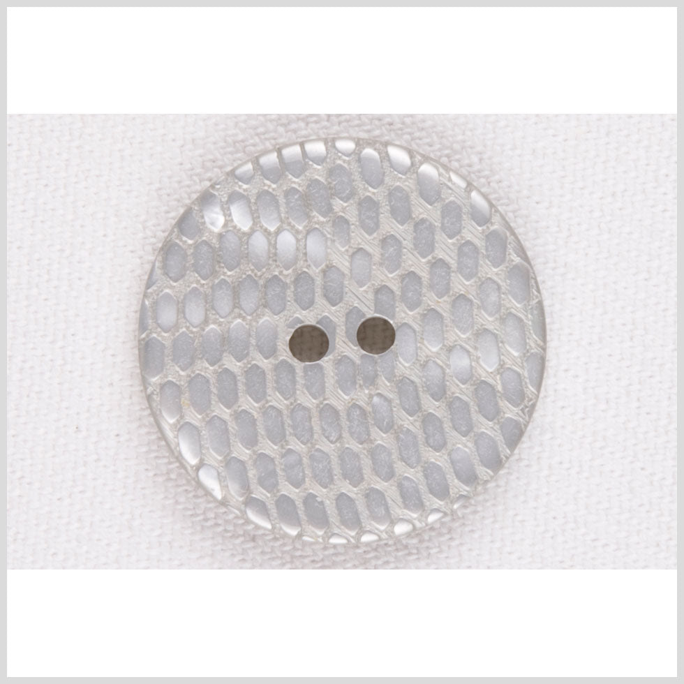 Plastic 2-Hole Button - 36L/23mm - Light Gray Reptile Scales Embossed - Joann Fabrics