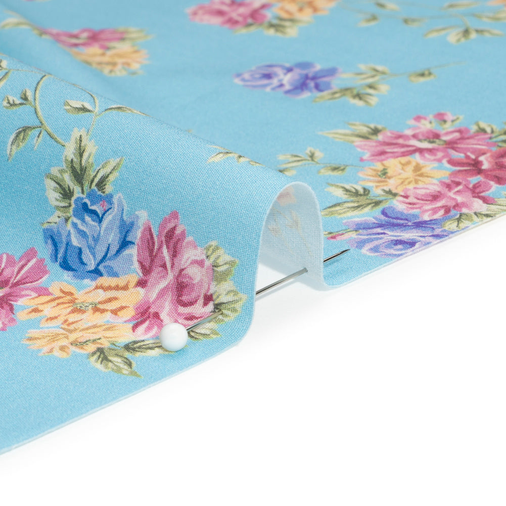 Mood Exclusive Blue Aromatic Enchantments Stretch Cotton Poplin - Joann Fabrics