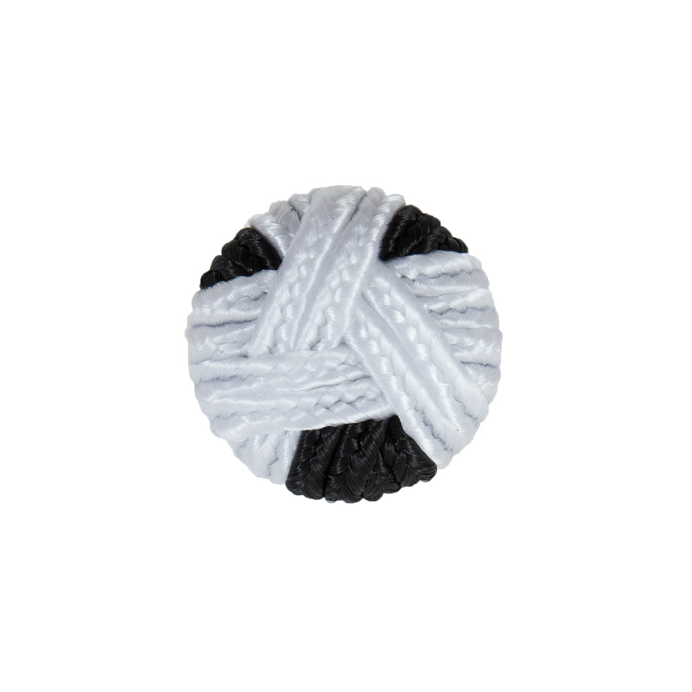 Black & White Fabric Covered Button with Fancy Face - 30L/19mm - Joann Fabrics