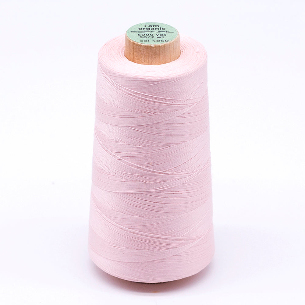 SCANFIL® 50wt Organic Pima Cotton Thread 5000 yd Cones - 4860 Crystal Pink - Joann Fabrics