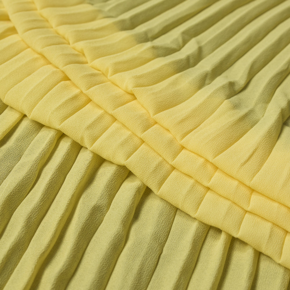 Accordion Pleated Chiffon - Mellow Yellow - Etereo Collection - Joann Fabrics