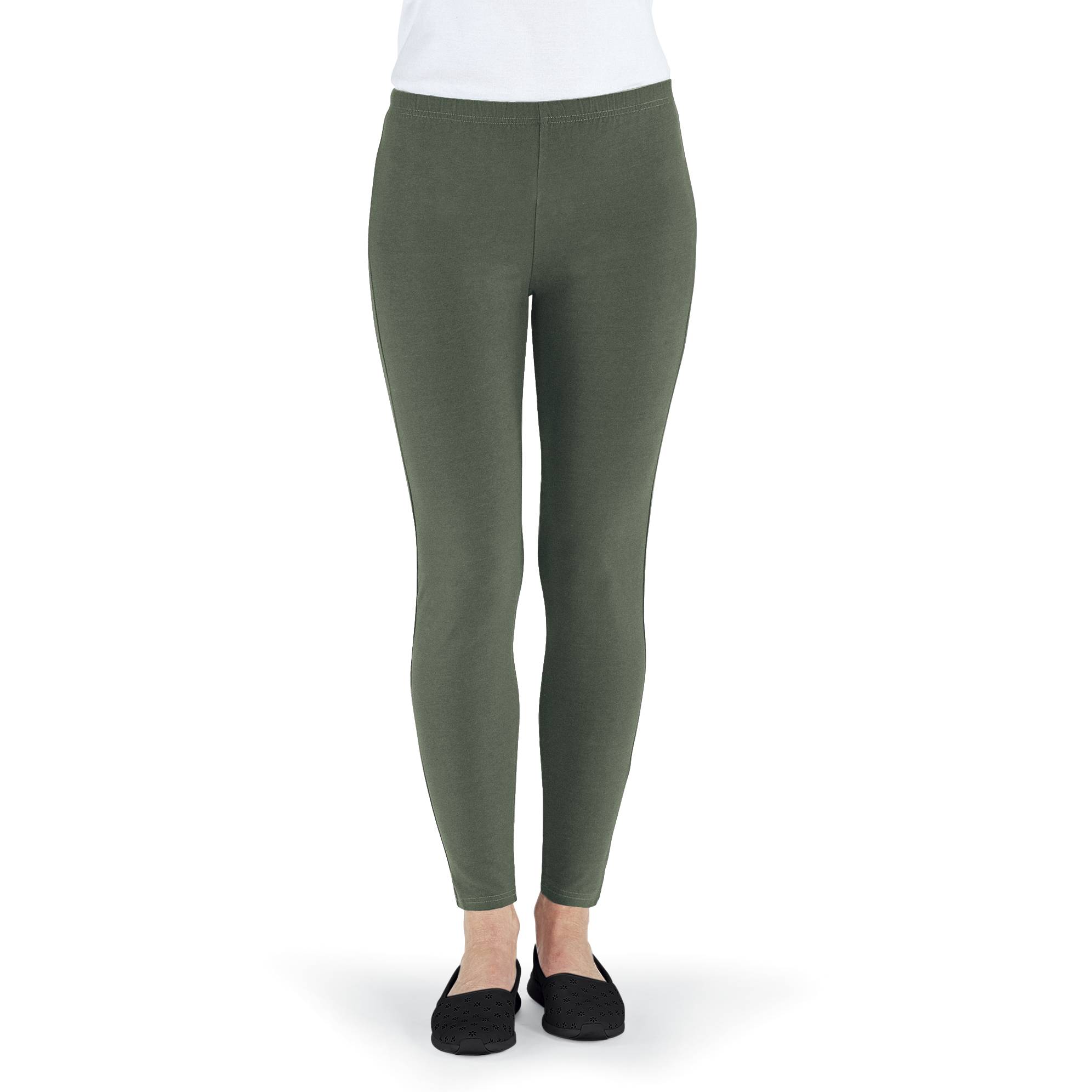 Knit Leggings, Elasticized-Waist, Comfortable, Classic - Northstyle Catalog
