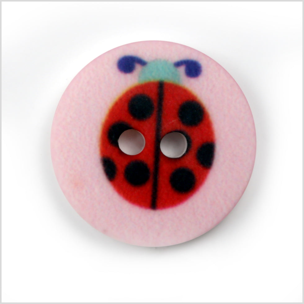 Pink Kids Ladybug Button - 24L/15mm - Joann Fabrics