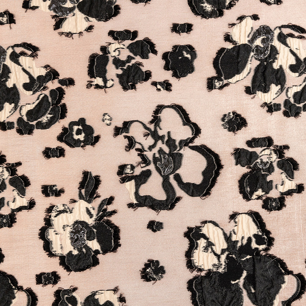 Peach and Dusty Rose Floral Luxury Brocade - Joann Fabrics