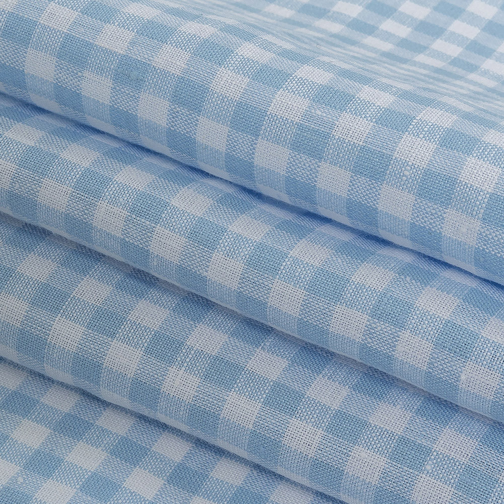 Linen Gingham - Cool Blue and White - Torres Collection - Joann Fabrics