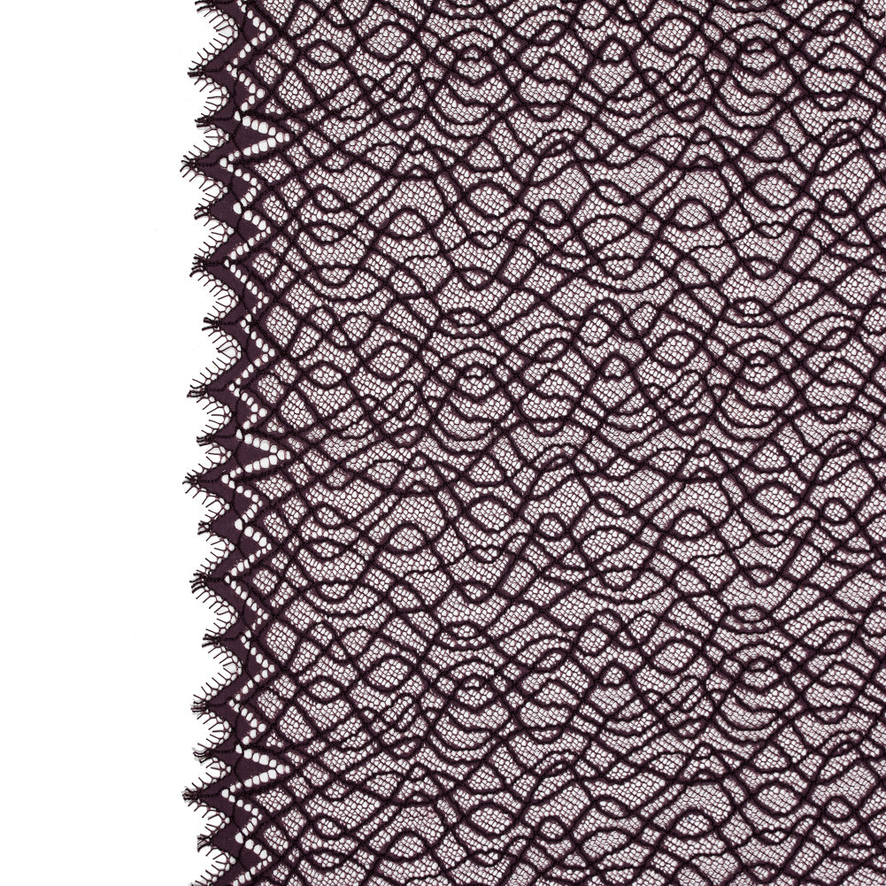 Corded Lace with Eyelash Edges - Fig Abstract - Joann Fabrics