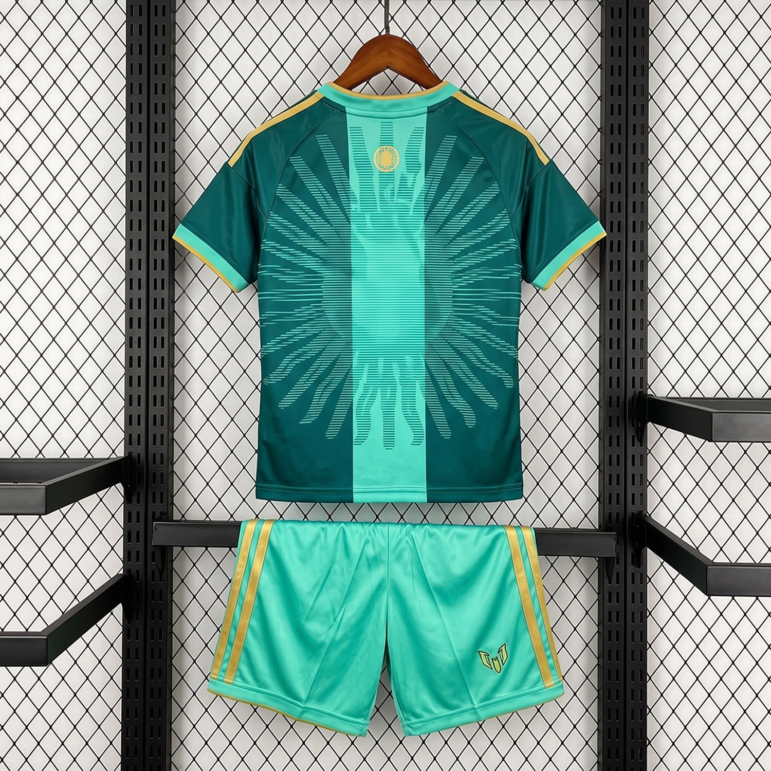 Argentina 2026 MESSI Tribute Green Goalkeeper Kids Kit - UnitedFutballJersey