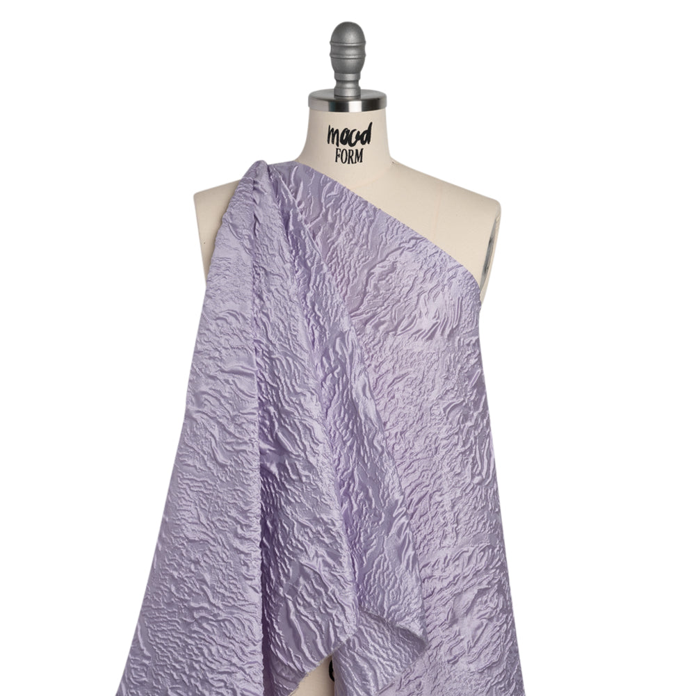 Polyester Brocade - Monochrome Lavender Roses and Leaves - Joann Fabrics