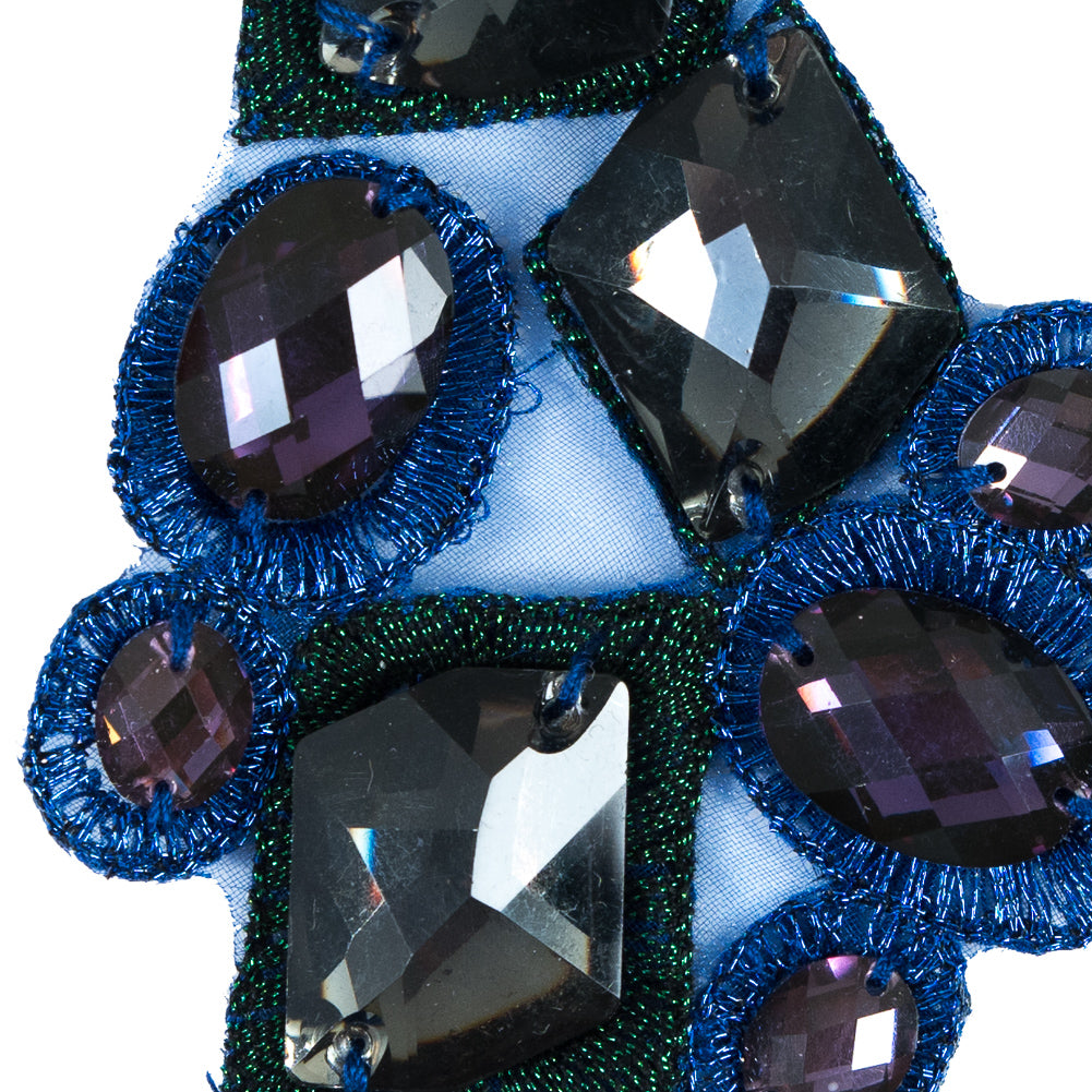 Green & Blue Beaded Applique - 4